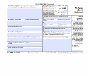 IRS Form 1098 Mortgage Interest Statement Forms Docs 2023