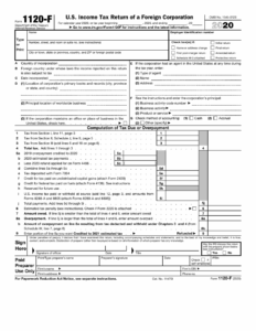 IRS Form 1120 F Download Fillable PDF Or Fill Online U S Income Tax