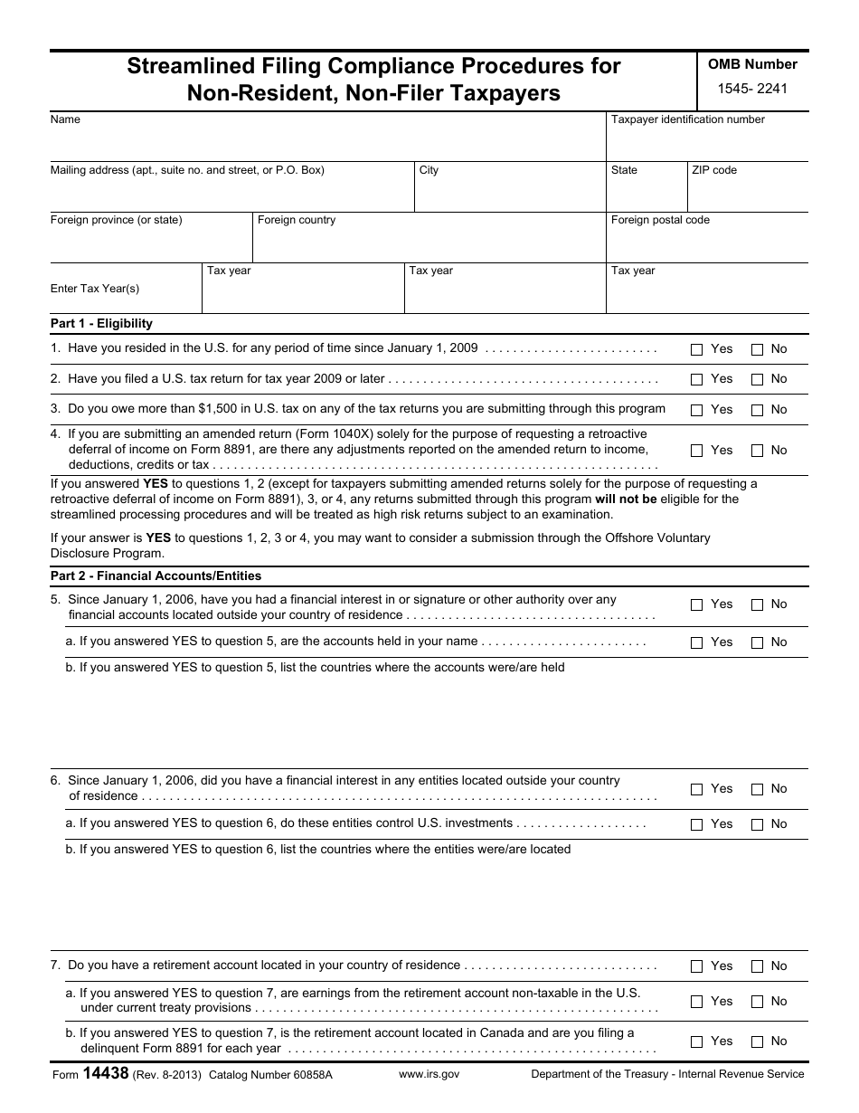 IRS Form 14438 Fill Out Sign Online And Download Fillable PDF 