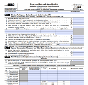 IRS Form 4562 Depreciation And Amortization Forms Docs 2023