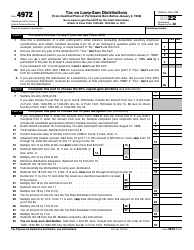 IRS Form 4972 Download Fillable PDF Or Fill Online Tax On Lump Sum 