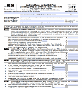 IRS Form 5329 Additional Taxes On Qualified Plans Forms Docs 2023