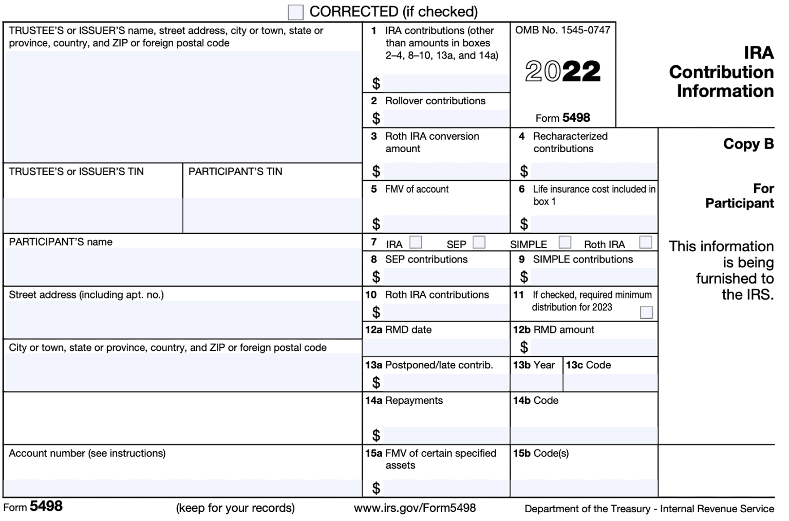 IRS Form 5498 A Guide To IRA Contributions