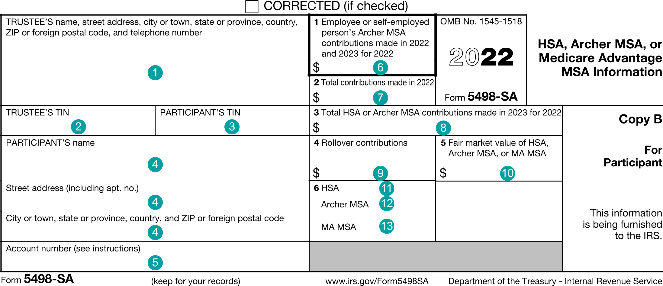 IRS Form 5498 SA Fill Out Printable PDF Forms Online 44 OFF