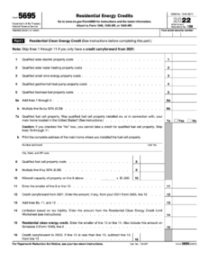 IRS Form 5695 Residential Energy Credits Forms Docs 2023