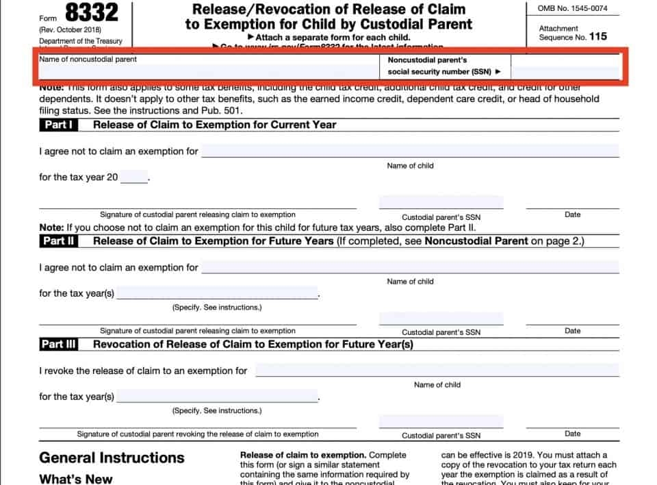 IRS Form 8332 A Guide For Custodial Parents