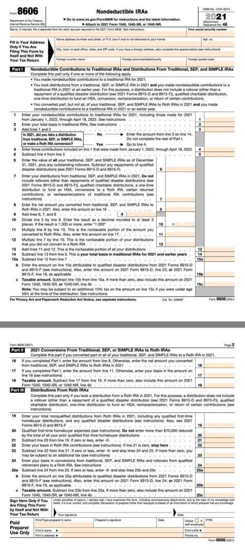 IRS Form 8606 What Is It When To File SuperMoney