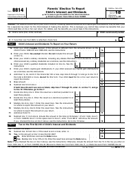 IRS Form 8814 2018 Fill Out Sign Online And Download Fillable PDF 