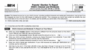 IRS Form 8814 Instructions Your Child 39 s Interest Dividends