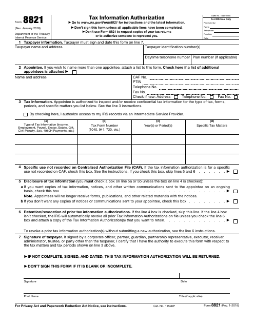 IRS Form 8821 Fill Out Sign Online And Download Fillable PDF IRS Form 8821 Fill Out Sign Online And Download Fillable PDF