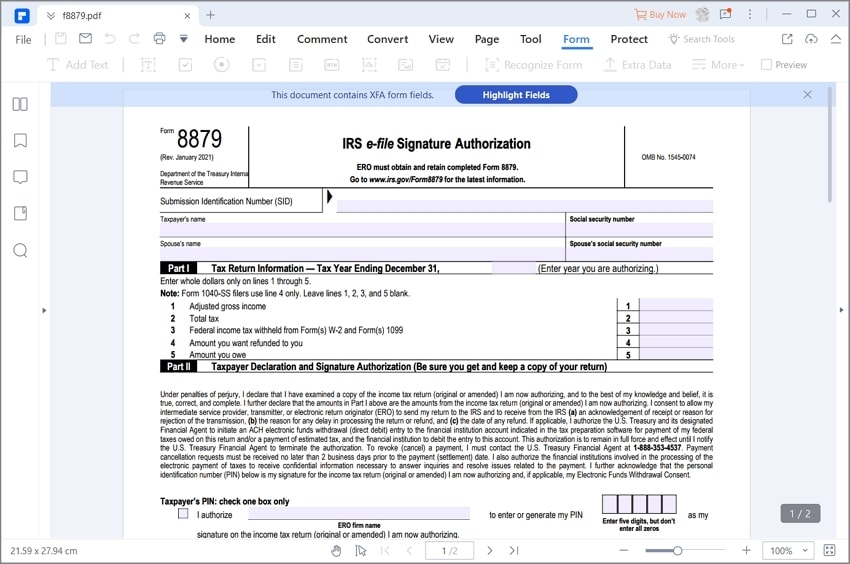 IRS Form 8879 Instructions On How To Fill It Right