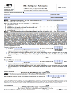 IRS Form 8879 IRS E file Signature Authorization Forms Docs 2023
