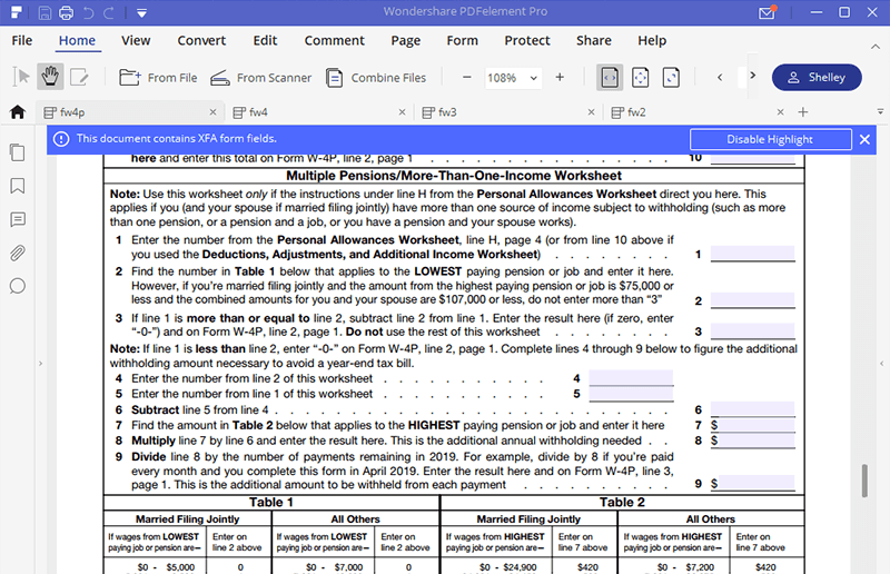 IRS Form W 4P Fill It Out In An Efficient Way