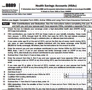 IRS Tax Forms And Publications For HSA Health Savings Acct