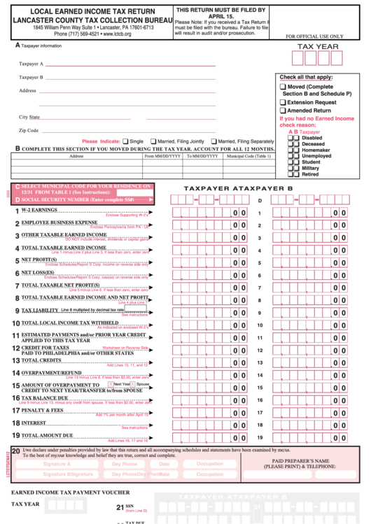Lancaster County Pa Local Tax Forms CountyForms