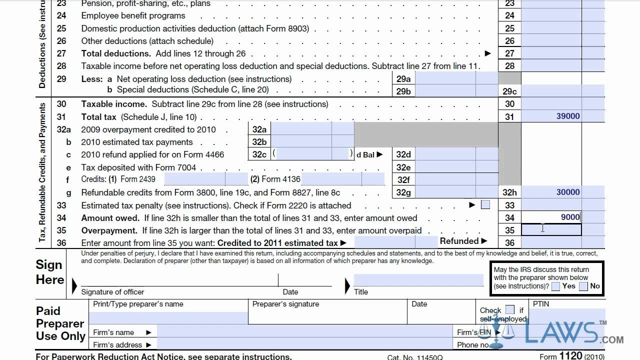 Learn How To Fill The Form 1120 U S Corporation Income Tax Return 