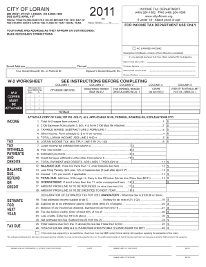 Lorain City Tax Forms Fill And Sign Printable Template Online