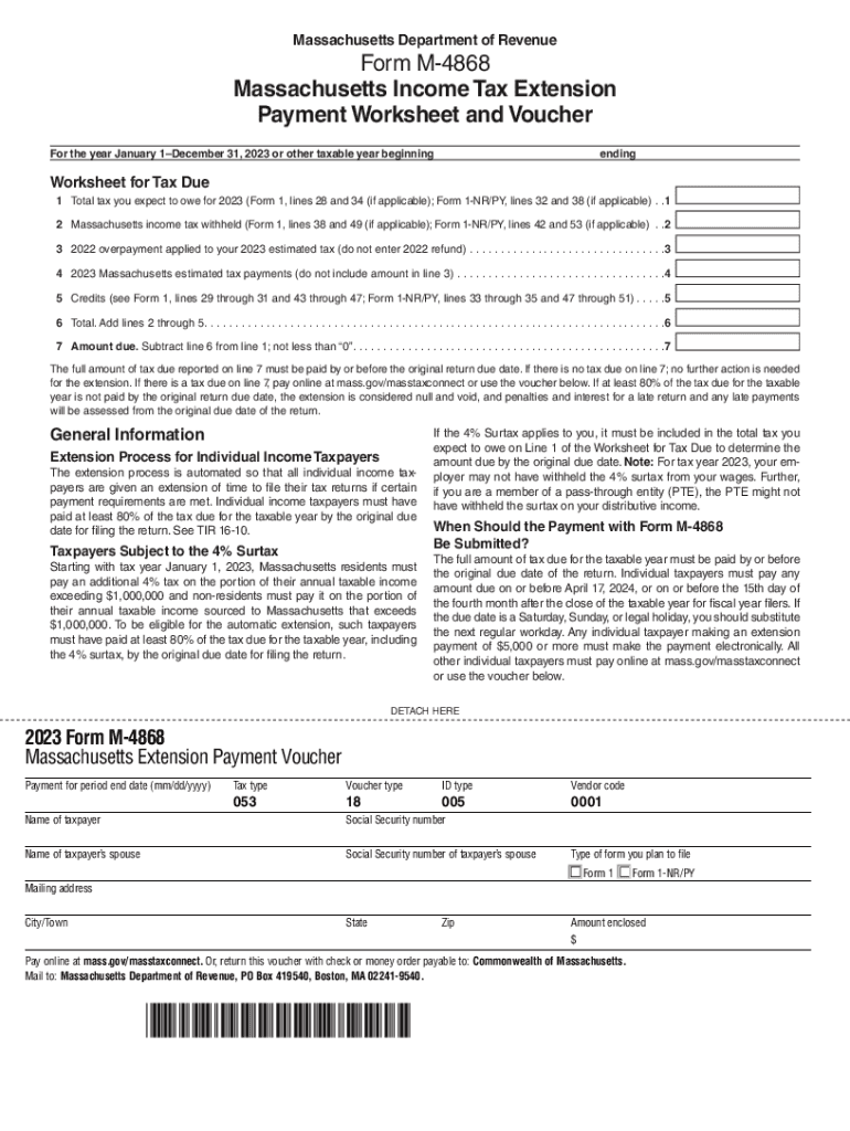 Ma 4868 2023 2025 Form Fill Out And Sign Printable PDF Template 