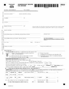 Maryland Form 505 COM RAD 022 Download Fillable PDF Or Fill Online