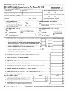 Mi 1040 2019 2025 Form Fill Out And Sign Printable PDF Template
