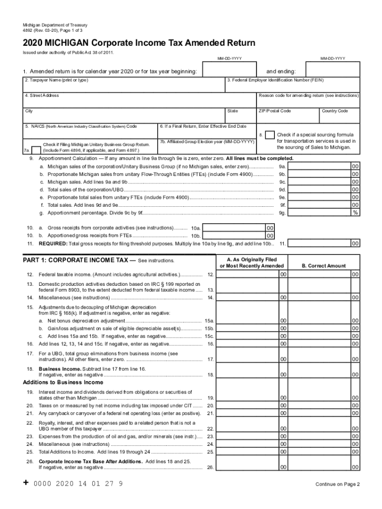 Michigan State Income Tax Fill Out Sign Online DocHub