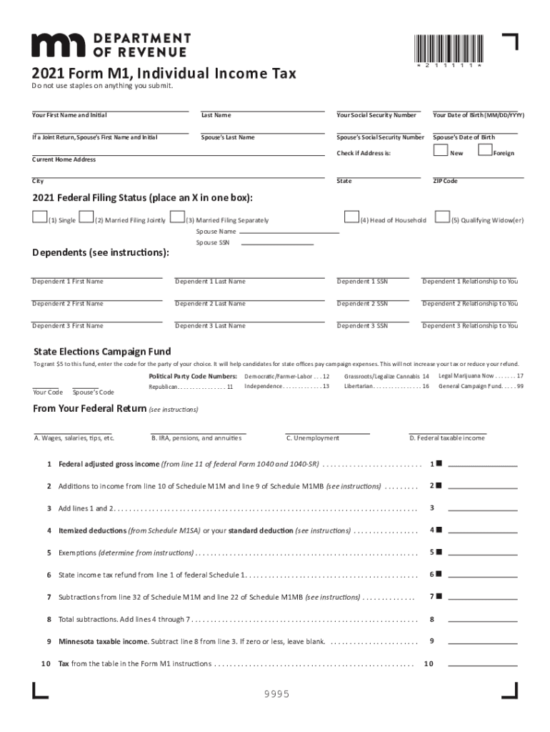Minnesota State Tax Form Fill Out Sign Online DocHub