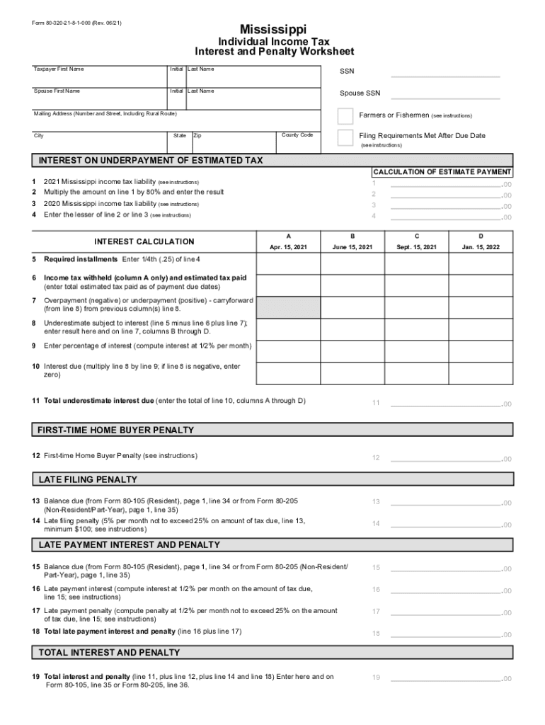 Mississippi Income Tax Fill Out Sign Online DocHub