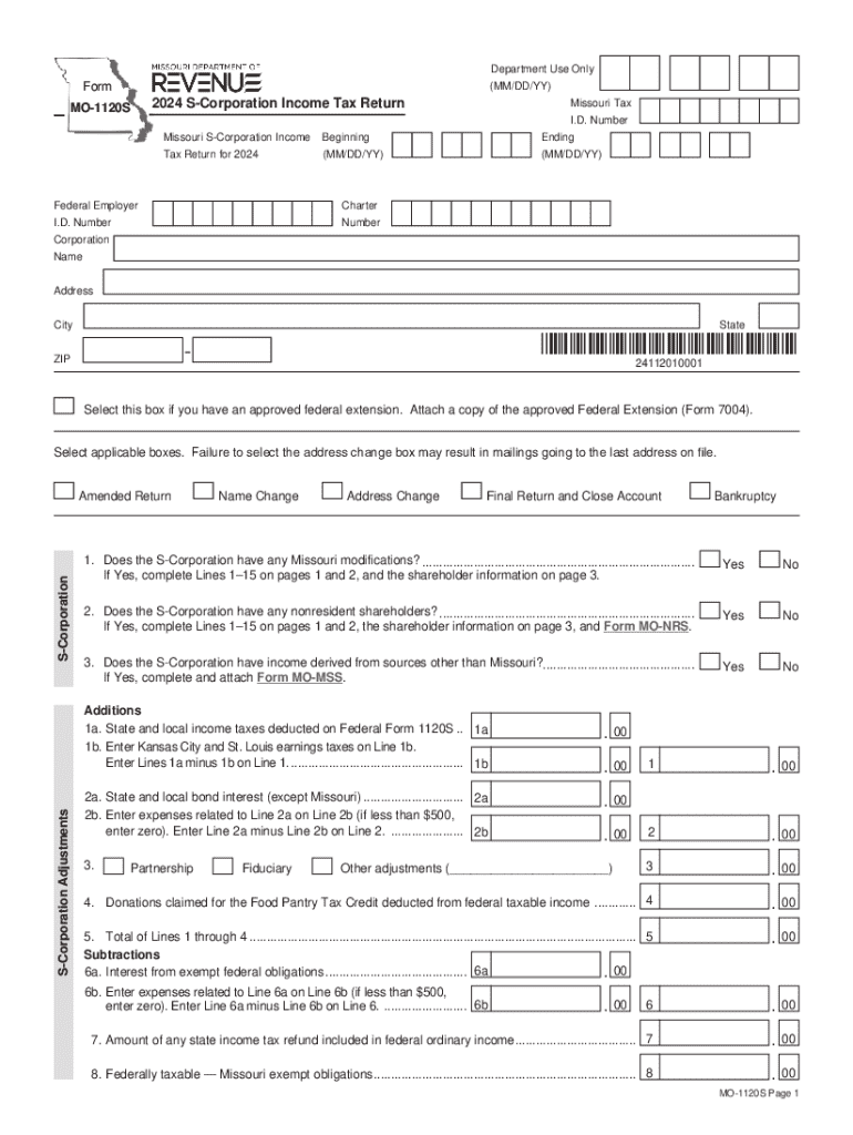 Missouri Income Tax Return 2024 2025 Form Fill Out And Sign Printable 