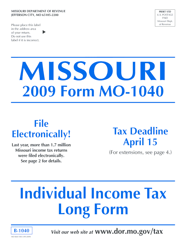 Missouri Resident Long Form Fill Out Sign Online DocHub