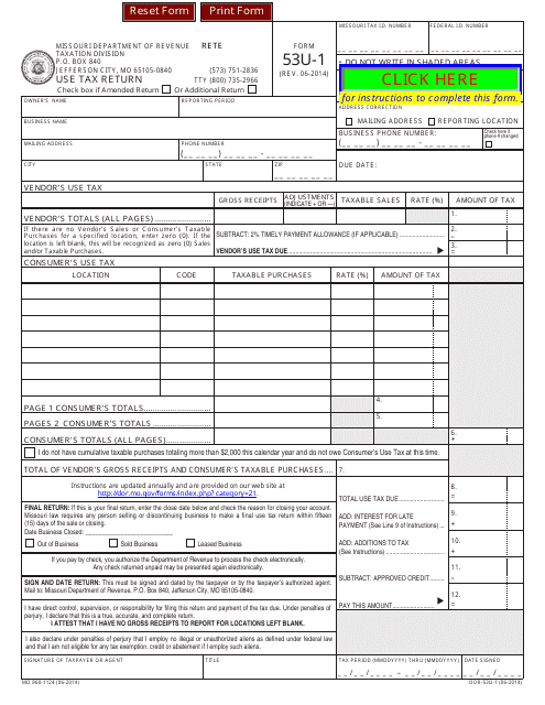 Missouri Tax Forms And Templates PDF Download Fill And Print For Free