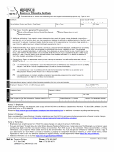 Missouri W 4 Form 2024 Shara Delphine