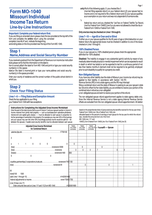 Mo 1040A Printable Form