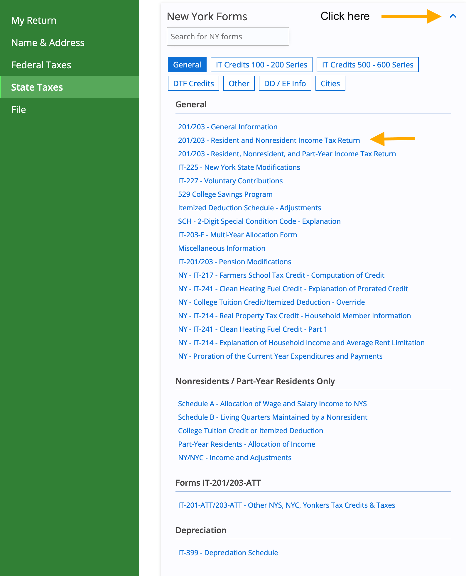 New York Income Tax Return Instructions For EFile Users