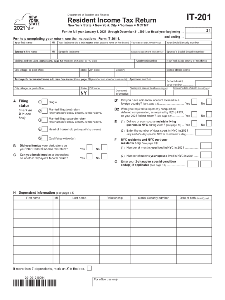 New York State Income Tax Form 2023 Printable Forms Free Online