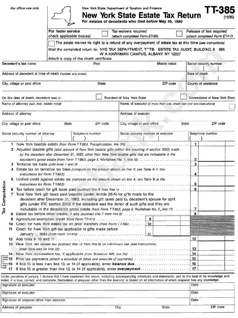 State Of New York Income Tax Forms - Free Printable Forms