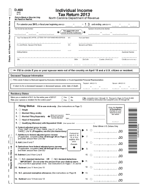 North Carolina State Tax Form 2023 Printable Forms Free Online