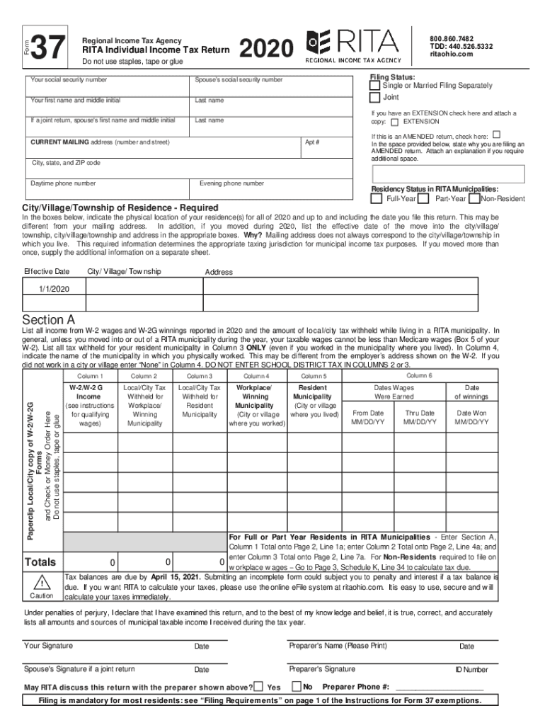 OH RITA 37 2020 2022 Fill Out Tax Template Online US Legal Forms