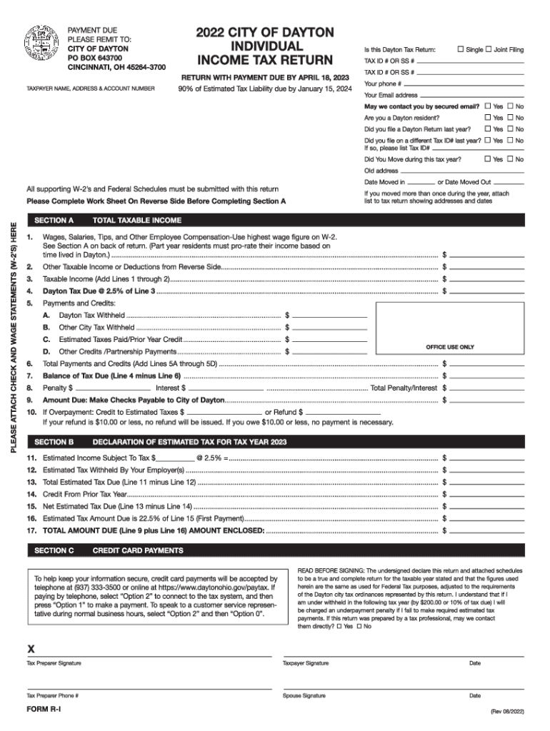 Ohio Income Tax Return Individual Fill Out Sign Online DocHub