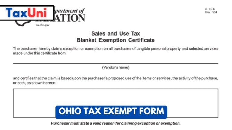 Ohio Tax Exempt Form 2024 2025