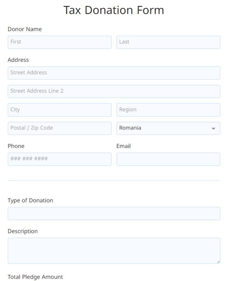 Online Tax Calculation Form Template 123FormBuilder
