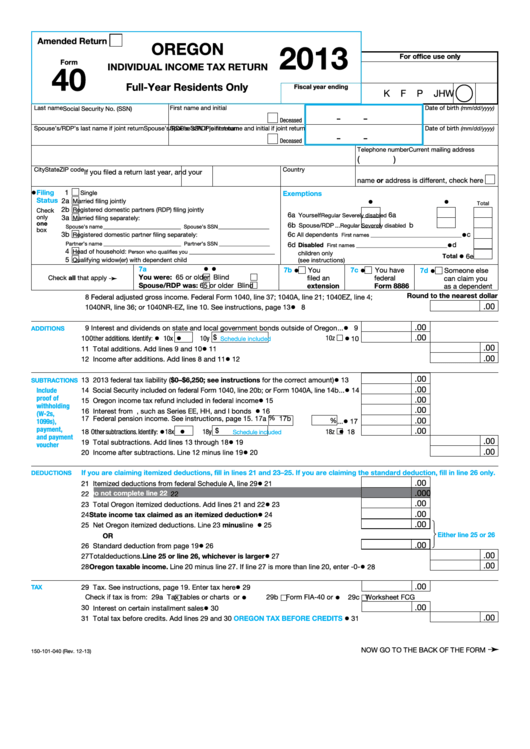 Oregon Printable Tax Forms Printable Form 2024