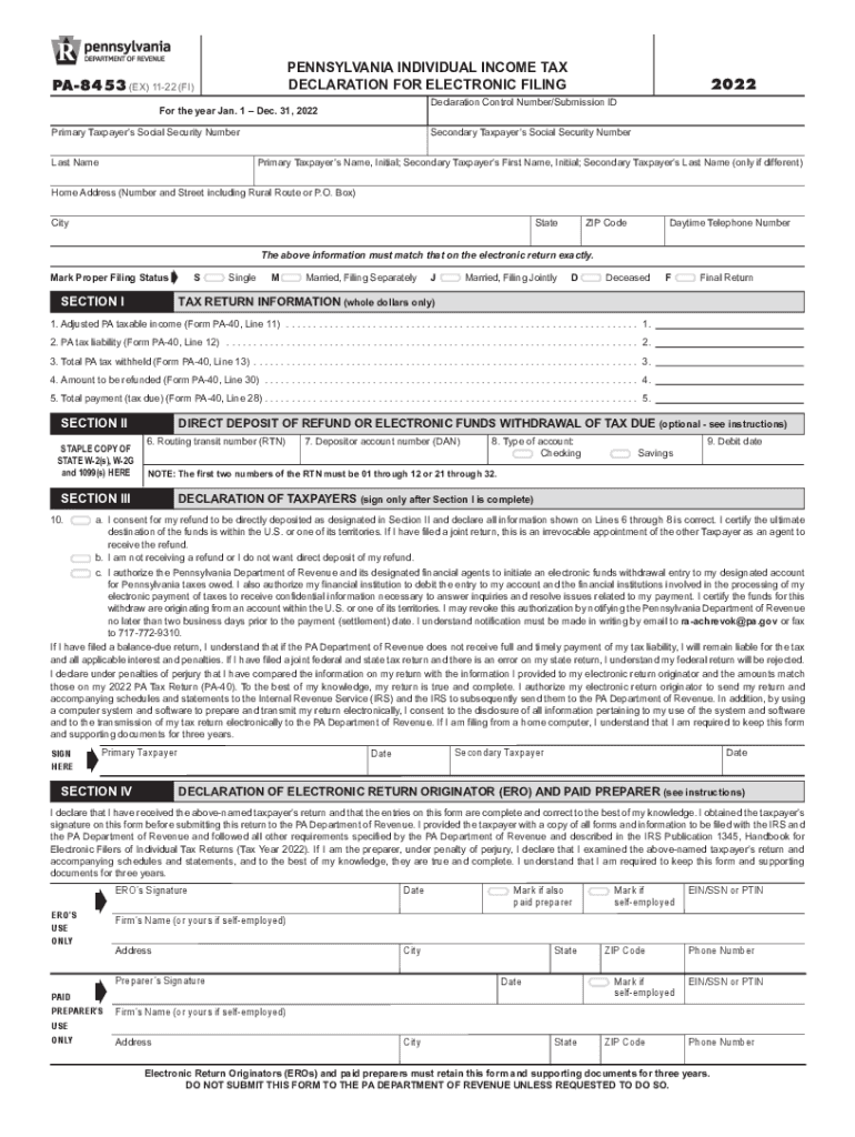 Pa State Income Tax 2022 2025 Form Fill Out And Sign Printable PDF 