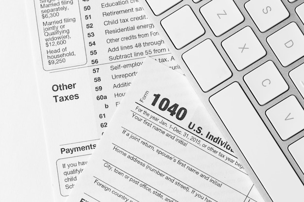 Premium Photo 1040 Individual Income Tax Return Form For 2015 Year 