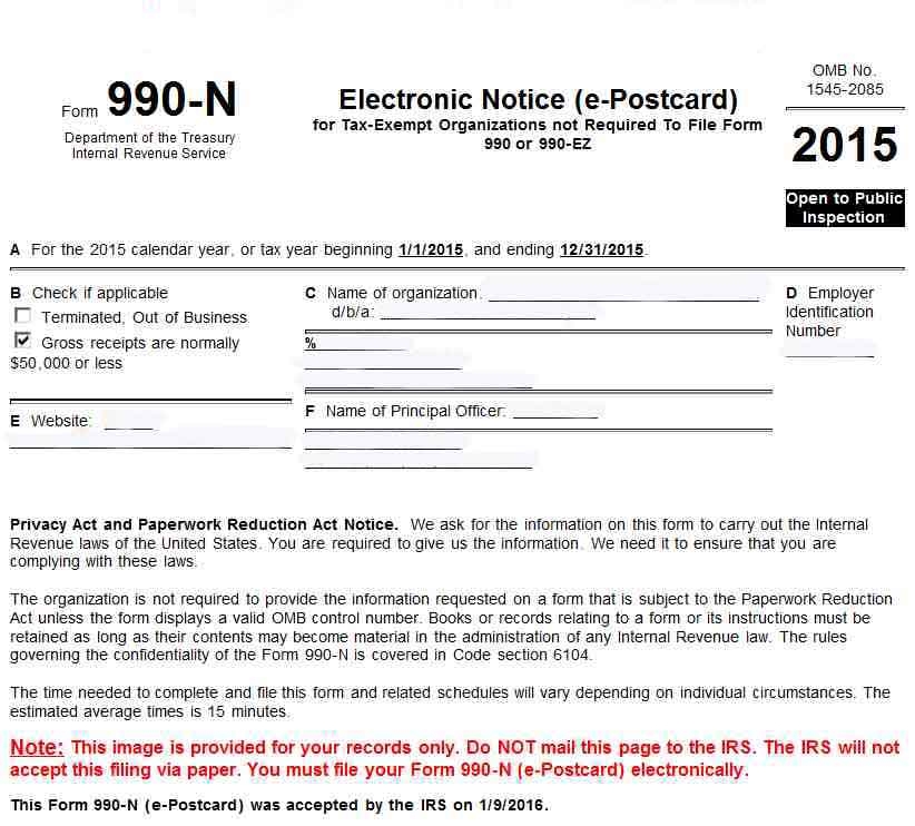 Printable 990 N Form Printable Form 2024