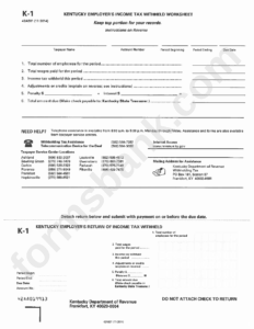 Printable K 1 Form