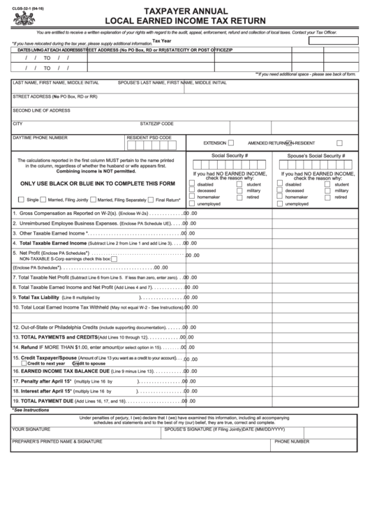 Printable Local Tax Forms Printable Form 2024