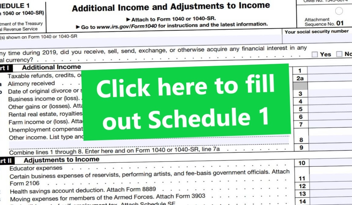Printable Schedule 1 Tax Form Printable Forms Free Online