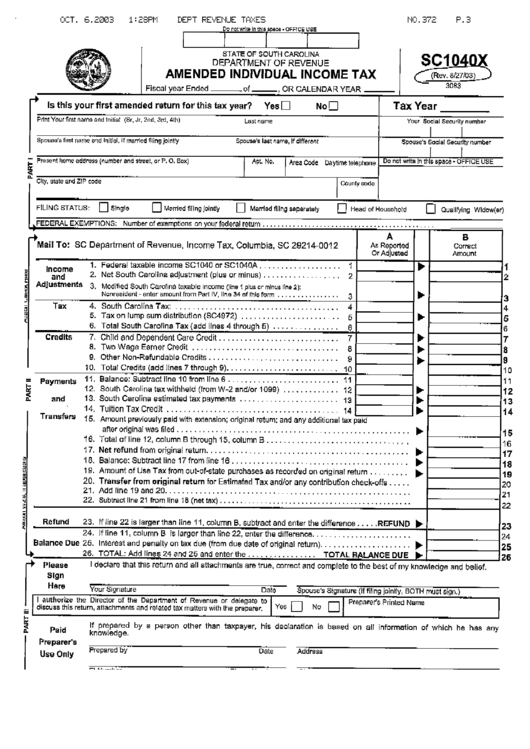 Printable South Carolina State Tax Forms