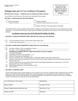 Printable Tax Exempt Form Michigan Fill And Sign Printable Template 