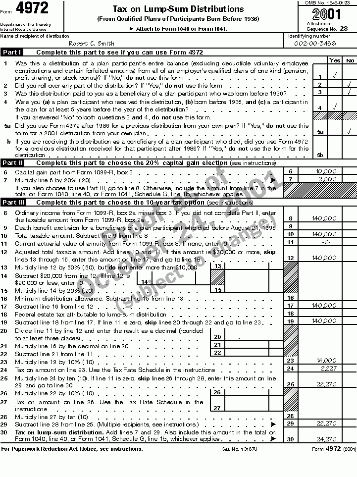 Publication 575 Pension And Annuity Income Taxation Of Nonperiodic 